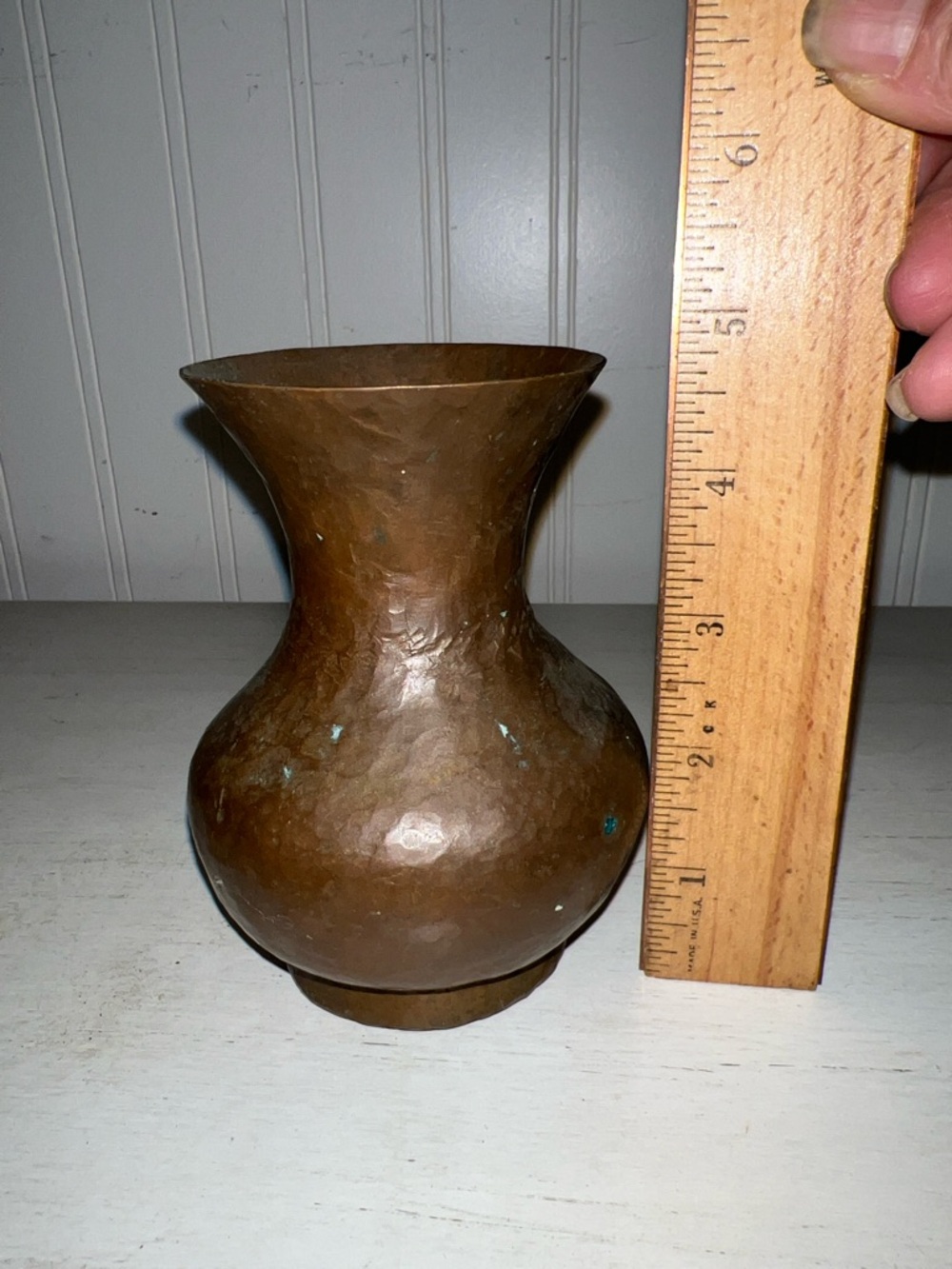 Antique Arts & Crafts Mission Hand Hammered copper vase